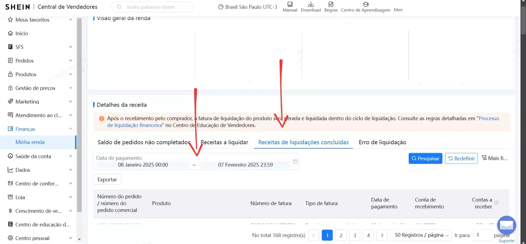 Painel Minha Renda Shein Passo 2